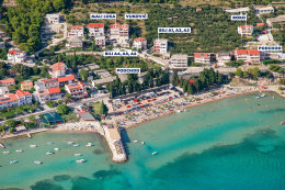 Omiš-Duče - letecký pohled, Chorvatsko