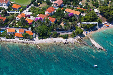 Apartmány Providenca - letecký pohled, Orebič, poloostrov Pelješac, Chorvatsko
