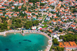 Vodice Plava plaža - letecký pohled, Vodice, Chorvatsko