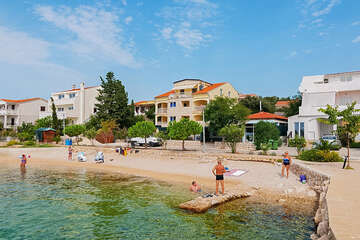 Apartmány Nostalgija - oblázková pláž, Mandre, ostrov Pag, Chorvatsko