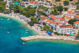 Apartmány Igor - letecký pohled, Promajna, Makarská riviéra, Chorvatsko