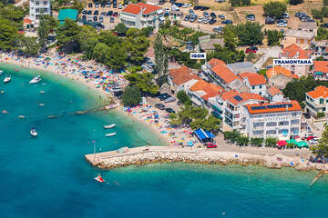 Apartmány Tramontana - letecký pohled, Promajna, Makarská riviéra, Chorvatsko