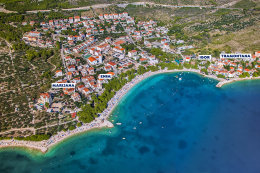 Apartmány Tramontana - letecký pohled, Promajna, Makarská riviéra, Chorvatsko