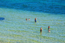 Letovisko Kraj -  mělké moře - koupání, ostrov Pašman, Chorvatsko