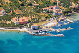 Letovisko Kraj - letecký pohled, ostrov Pašman, Chorvatsko