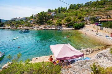 Apartmány Pelargonija - oblázková pláž 90 m od domu, Mikulina Luka, Korčula, Chorvatsko