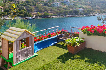 Apartmány Pelargonija - domeček se skluzavkou pro děti, Mikulina Luka, Korčula, Chorvatsko