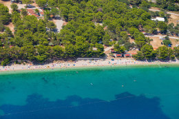 Mobilhome Blato - letecký pohled, Živogošće - Blato, Makarská riviéra, Chorvatsko