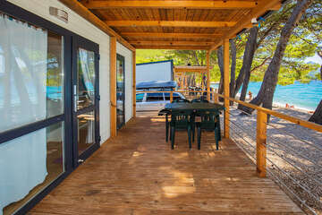 Mobilhome Blato typ "A" - U pláže 1. řada, Živogošće - Blato, Makarská riviéra, Chorvatsko