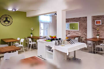 Apartmány Valentina - jídelna pro podávání snídaní, Fažana, poloostrov Istrie 