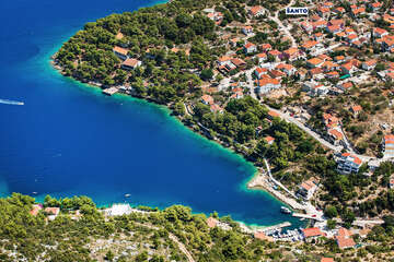 pláže v Sali - letecký pohled, ostrov Dugi Otok, Chorvatsko