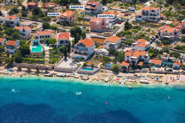 Ražanj - letecký pohled, Šibenická riviéra, Chorvatsko