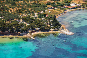 Nudistická písečná pláž Sovinje, Tkon, ostrov Pašman