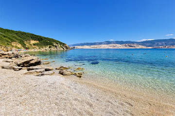 Apartmány Pechar - písčitooblázková pláž 90 m od domu, Pag-Bošana, ostrov Pag, Chorvatsko