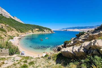 Apartmány Pechar - písčitooblázková pláž 90 m od domu, Pag-Bošana, ostrov Pag, Chorvatsko