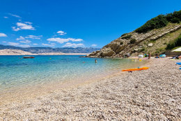 Apartmány Pechar - písčitooblázková pláž 90 m od domu, Pag-Bošana, ostrov Pag, Chorvatsko