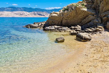 Apartmány Pechar - písčitooblázková pláž 90 m od domu, Pag-Bošana, ostrov Pag, Chorvatsko