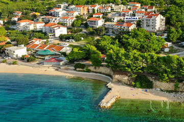 Apartmány Maćina - letecký pohled, Živogošće-Blato, Makarská riviéra, Chorvatsko