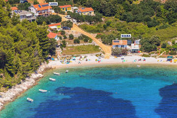 Apartmány Simba - letecký pohled, jižní zátoky, ostrov Hvar, Chorvatsko