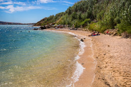 Penzion Pijesak - písečná pláž 150 m od domu, Pag město, ostrov Pag, Chorvatsko
