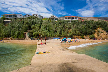 Penzion Pijesak - písečná pláž 150 m od domu, Pag město, ostrov Pag, Chorvatsko