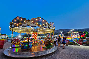 Pag - pouťové atrakce pro děti, ostrov Pag, Chorvatsko