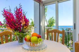 Apartmány Tradicija - výhled z terasy apartmánu A2+2, Pula, Istrie, Chorvatsko