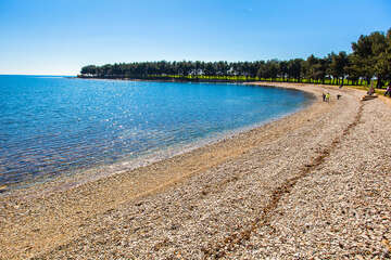 Apartmány Orijan - oblázková pláž, Novigrad, Istrie, Chorvatsko