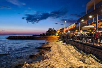 Apartmány Nostalgija - večerní atmosféra na pobřeží, Mandre, ostrov Pag, Chorvatsko