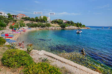 Apartmány Silvano - oblázková pláž 80 m od domu, Mandre, ostrov Pag, Chorvatsko