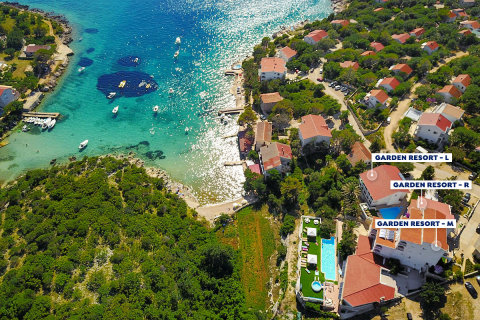 Apartmány Garden Resort-L - letecký pohled, Potočnica, ostrov Pag, Chorvatsko