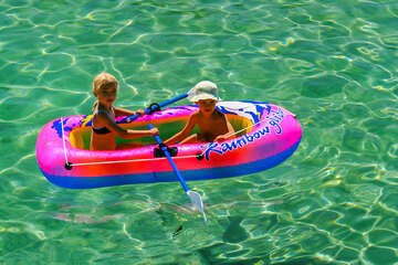 Potočnica - vodní radovánky, ostrov Pag, Chorvatsko