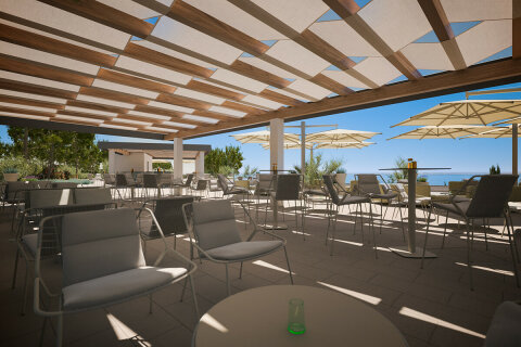 Mobilhome Avalona - restaurace/kavárna, Aminess Camping Resort, Povljana, ostrov Pag, Chorvatsko