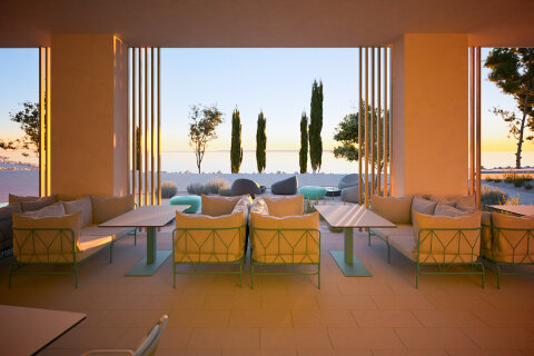 Mobilhome Avalona - restaurace/kavárna, Aminess Camping Resort, Povljana, ostrov Pag, Chorvatsko