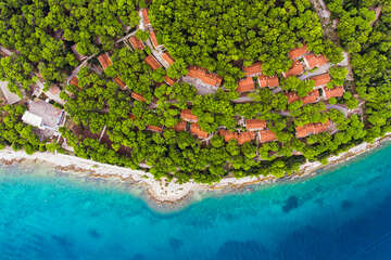 Resort Zelena Punta - letecký pohled, Kukljica, ostrov Ugljan, Chorvatsko