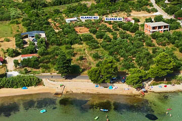 Mobilhome Klanac, letecký pohled, Tkon, Pašman, Chorvatsko