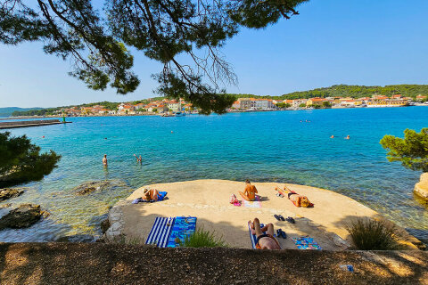 Resort Zelena Punta - pláže, Kukljica, ostrov Ugljan, Chorvatsko