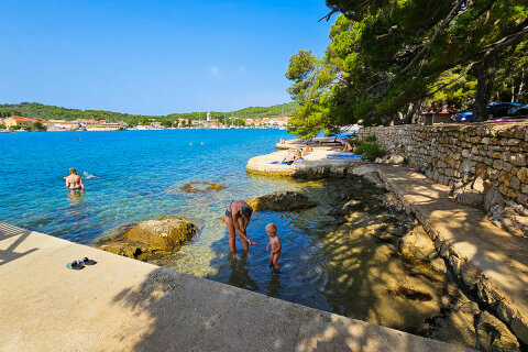 Resort Zelena Punta - pláže, Kukljica, ostrov Ugljan, Chorvatsko