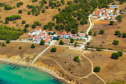 Apartmány Klasik - letecký pohled, Privlaka, Zadarská riviéra, Chorvatsko