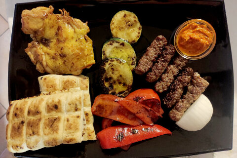 Apartmány Banjole 11 - příklad večeře, Pula-Banjole, poloostrov Istrie, Chorvatsko