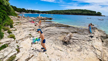 Apartmány Banjole 12 - pláž z plochých kamenů 270 m od domu, Pula-Banjole, poloostrov Istrie, Chorvatsko