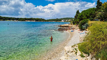 Apartmány Zelenika - oblázková pláž 140 m od domu, Pula, Istrie, Chorvatsko