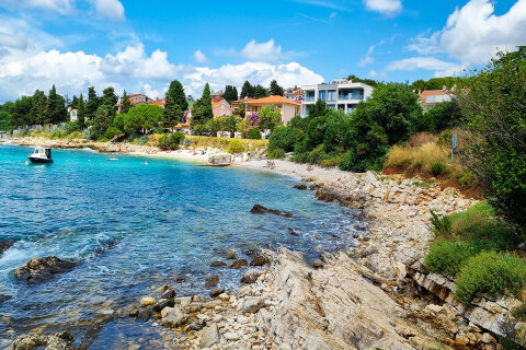 Apartmány Zelenika - oblázková pláž 140 m od domu, Pula, Istrie, Chorvatsko