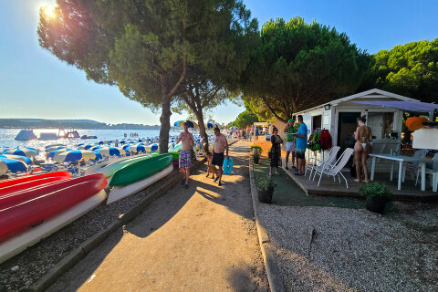 Pláž Alba Chiara, Medulin, Istrie, Chorvatsko