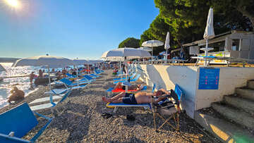 Pláž Alba Chiara, Medulin, Istrie, Chorvatsko