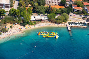 Hotel Kolovare**** - pláž Kolovare u hotelu, Zadar, Chorvatsko