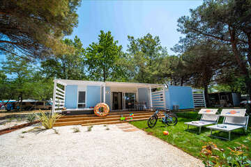 Mobilhome Lodge Prestige Relax pro 4–5 osob, Resort BiVillage, Fažana, Istrie, Chorvatsko
