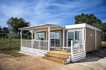 Mobilhome Lodge Deluxe Sea View pro 4–5 osob, Resort BiVillage, Fažana, Istrie, Chorvatsko