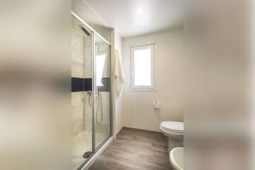 Mobilhome Lodge Deluxe Sea View pro 4–5 osob, Resort BiVillage, Fažana, Istrie, Chorvatsko