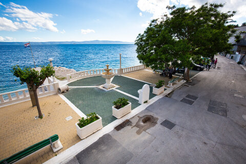 Apartmán Dragan - výhled z balkónu, Podgora-Čaklje, Makarská riviéra, Chorvatsko